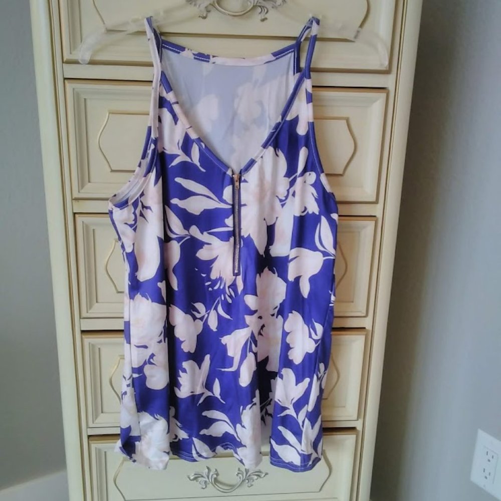Long zippered Tunic/Tank Top